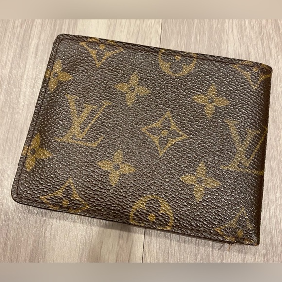 Authentic Louis Vuitton Brown Bifold Monogram Men’s Wallet Thin ID Slot - Picture 3 of 12